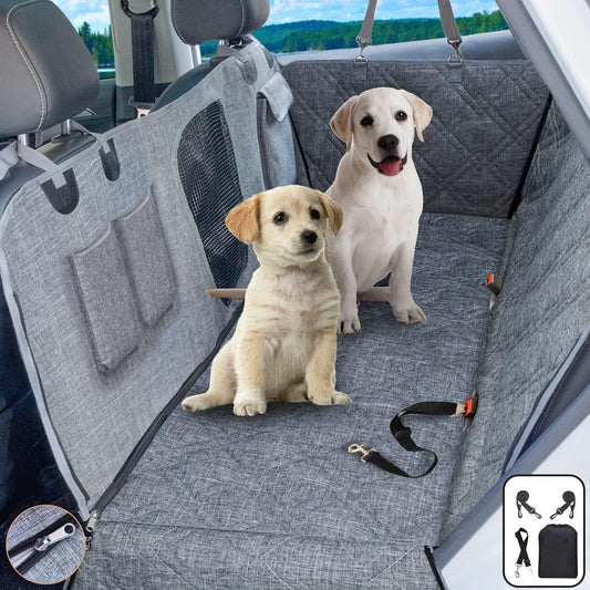 Car Seat Cover for Dogs - Dog Hammock for Car Backseat - Dog Car Seat Cover for Back Seat Waterproof,Car Hammock for Dogs with Mesh Window,Dog Seat Covers for SUV, Scratchproof Nonslip