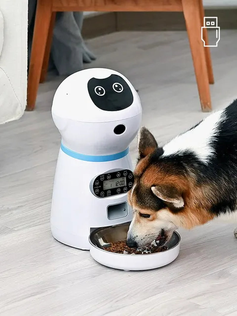1PC Automatic Pet Feeding Intelligent Remote Control Cat and Dog Feeding Machine Timing Quantitative Food Machine